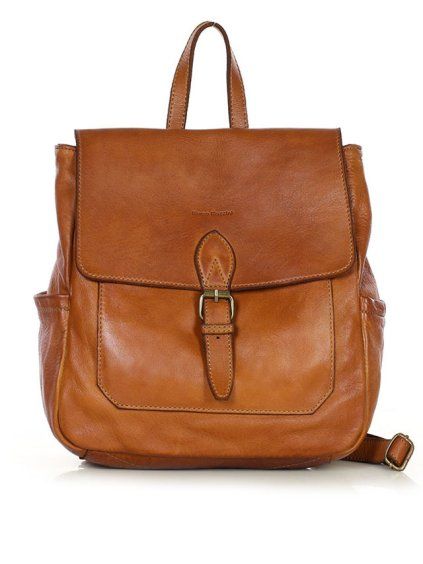 Dámský kožený batoh Mazzini Ms224 camel