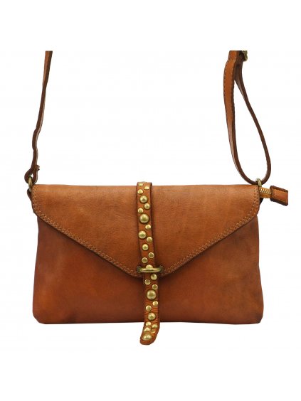 Dámská kožená crossbody kabelka VS 013 camel