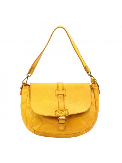 Dámská kožená crossbody kabelka VS 005 žlutá