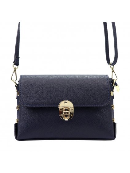 Dámská kožená crossbody kabelka Luka 20-052 tmavě modrá