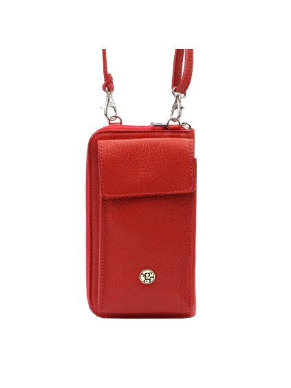 Kožená kabelka Gregorio 1707 červená