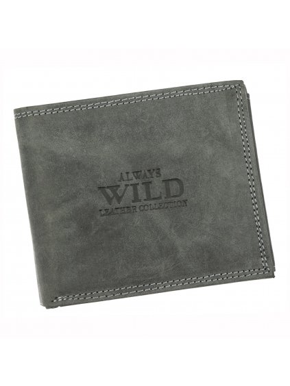 Pánská kožená peněženka Wild N992-P-CHM RFID šedá