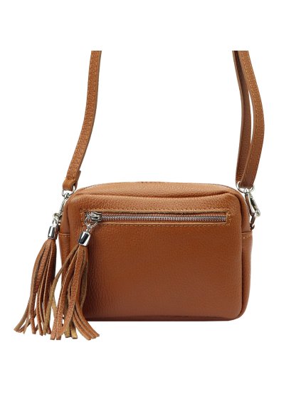 Kožená crossbody kabelka Luka 20-030 koňaková