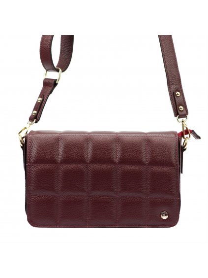 Kožená crossbody kabelka Gregorio 20-061 vínová