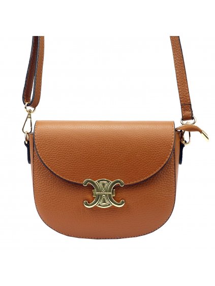 Kožená crossbody kabelka Luka 20-065 koňaková