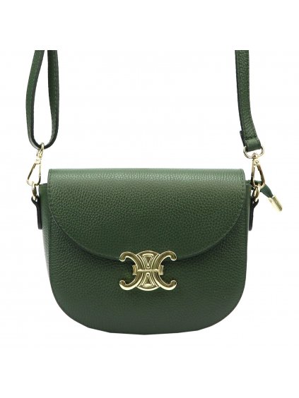 Kožená crossbody kabelka Luka 20-065 zelená