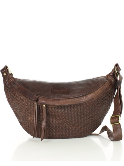 Dámská kožená ledvinka Marco Mazzini VS6 tmavě hnědá