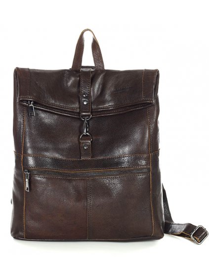 Kožený batoh Marco Mazzini VS88 tmavě hnědý