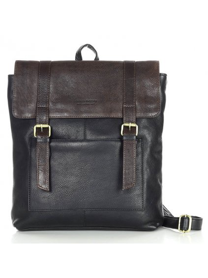 Kožený batoh Marco Mazzini VS91 tmavě hnědý / černý