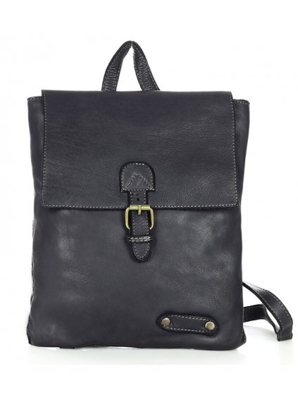 Dámský kožený batoh Mazzini MM228 černý