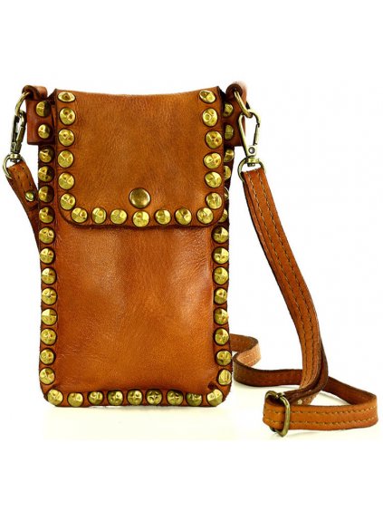 Kožená crossbody kabelka Mazzini MM218 camel