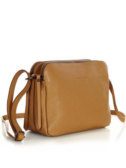 Kožená crossbody kabelka Mazzini MM410 camel