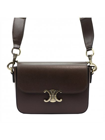 Kožená crossbody kabelka Luka 20-056 tmavě hnědá