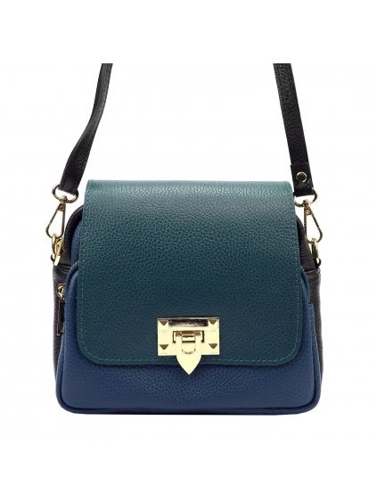 Kožená crossbody kabelka Gregorio 1710 tyrkysová / modrá