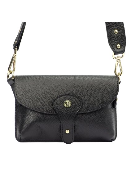 Kožená crossbody kabelka Gregorio 1713 černá
