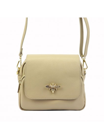 Dámská kožená crossbody kabelka Luka 19-68 Bz světle béžová