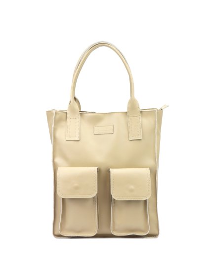 Kožená shopper bag kabelka Angelo  01-001  světle béžová