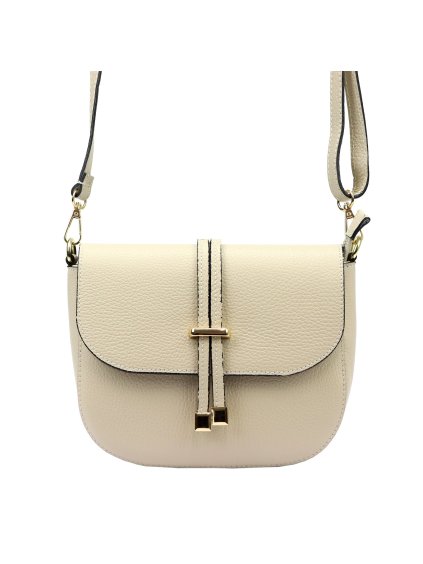 Kožená crossbody kabelka Luka 20-028 DL světle béžová
