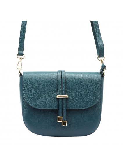 Kožená crossbody kabelka Luka 20-028 DL tyrkysová