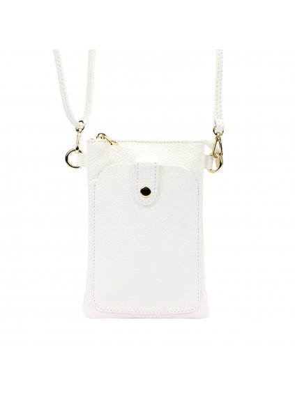 Kožená crossbody kabelka Luka 20-070 bílá
