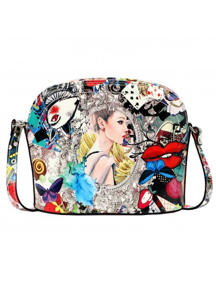Kožená crossbody kabelka Luka 21-001 bílá