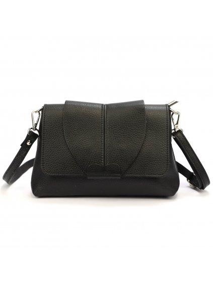 Kožená crossbody kabelka Luka 24-005 černá