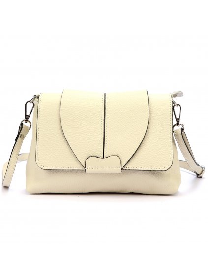Kožená crossbody kabelka Luka 24-005 světle béžová