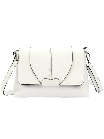 Kožená crossbody kabelka Luka 24-005 bílá