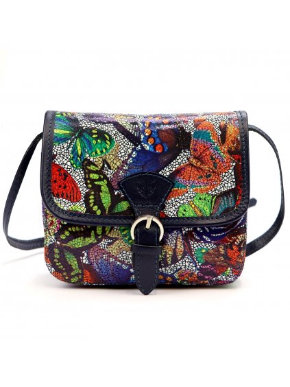 Kožená crossbody kabelka Gregorio 112 MT1 modrá