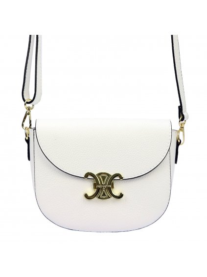 Kožená crossbody kabelka Luka 20-065 bílá