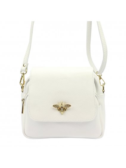 Dámská kožená crossbody kabelka Luka 19-68 Bz bílá