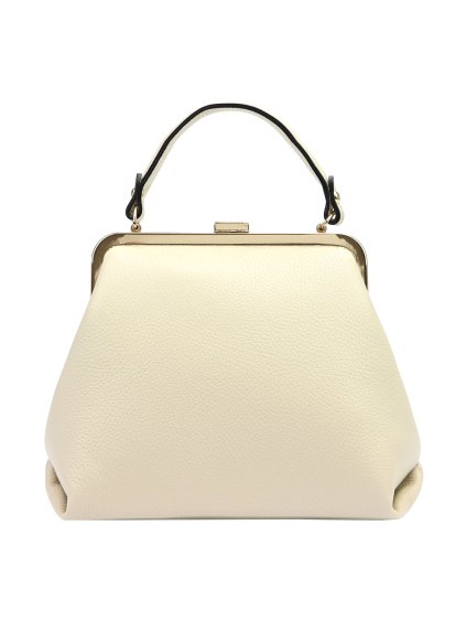 Kožená kufříková kabelka Luka 24-024 světle béžová