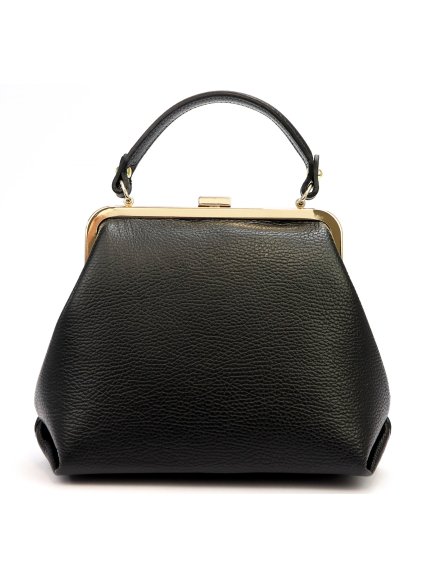 Kožená kufříková kabelka Luka 24-024 černá