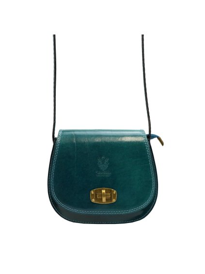 Kožená crossbody kabelka Gregorio 117 tyrkysová