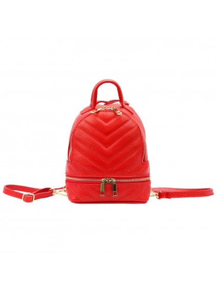 Dámský kožený batoh Luka 20-026 červený