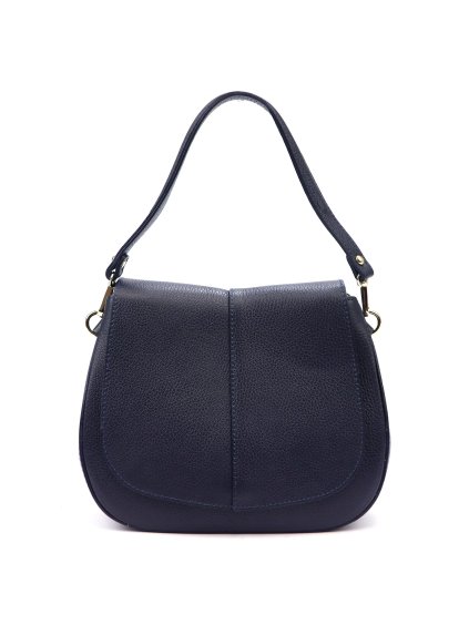 Kožená kufříková kabelka Luka 24-033 modrá