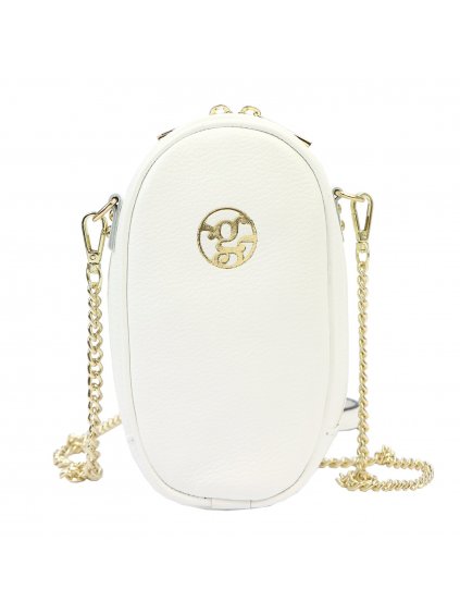 Kožená kabelka na mobil Gregorio 1734 bílá