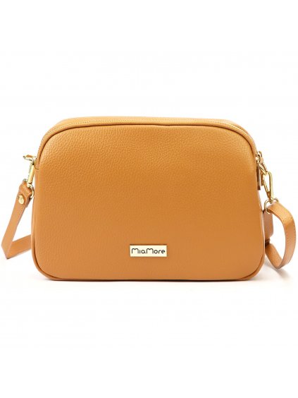 Kožená crossbody kabelka Miamore 01-068 camel