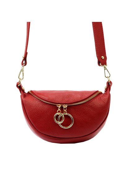 Dámská kožená crossbody kabelka Luka 20-033 červená