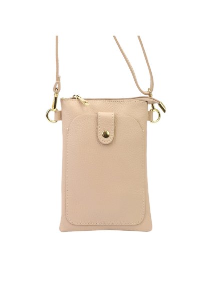 Kožená crossbody kabelka Luka 20-070 růžová
