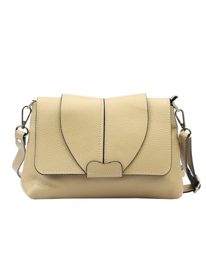 Kožená crossbody kabelka Luka 24-005 béžová