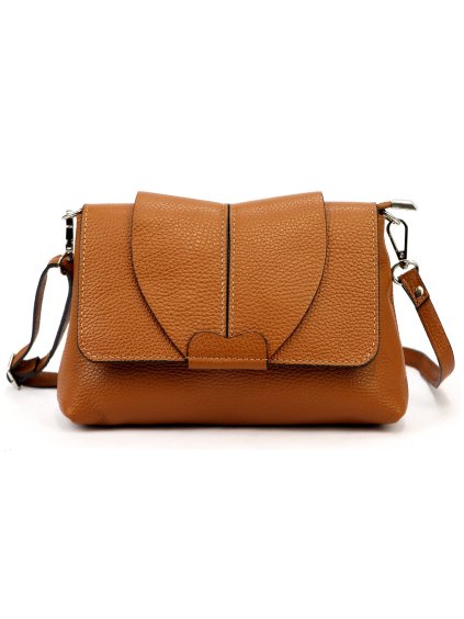 Kožená crossbody kabelka Luka 24-005 koňaková
