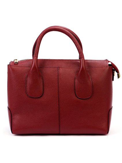 Kožená kufříková kabelka Luka 24-039 vínová