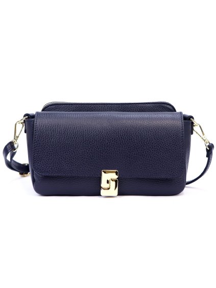 Kožená crossbody kabelka Luka 24-043 modrá