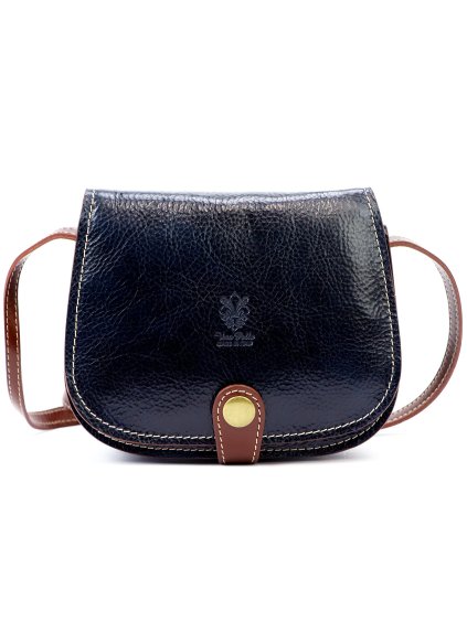 Dámská kožená kabelka Florence ART. 882 modrá / hnědá