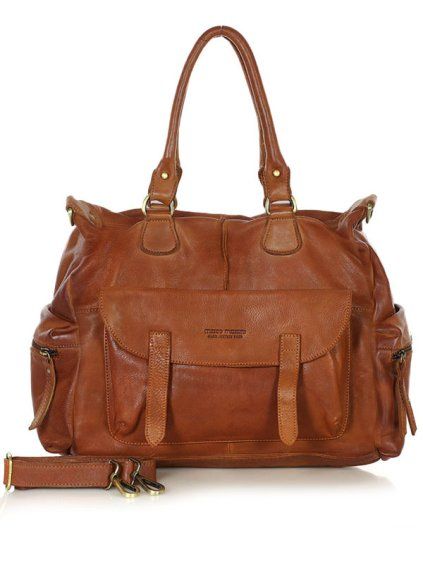 Kožená kabelka Mazzini M193 camel