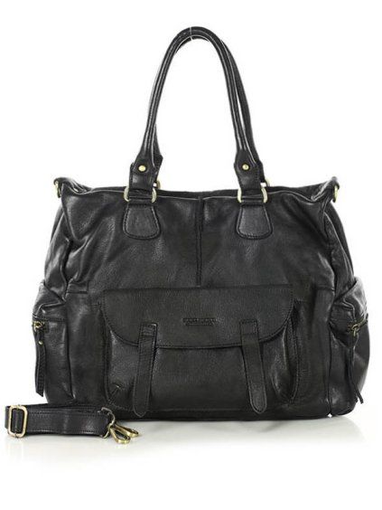 Kožená kabelka Mazzini M193 černá