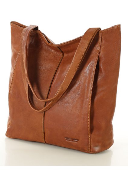 Kožená kabelka přes rameno Mazzini MM108 camel