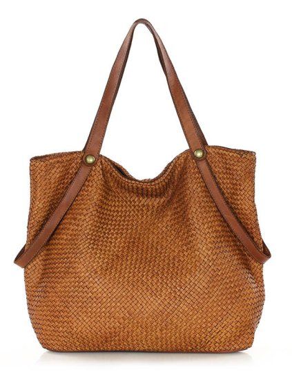 Kožená kabelka přes rameno Mazzini MM244 camel