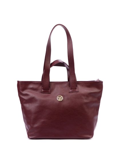 Kožená shopper bag kabelka Gregorio 1745 vínová